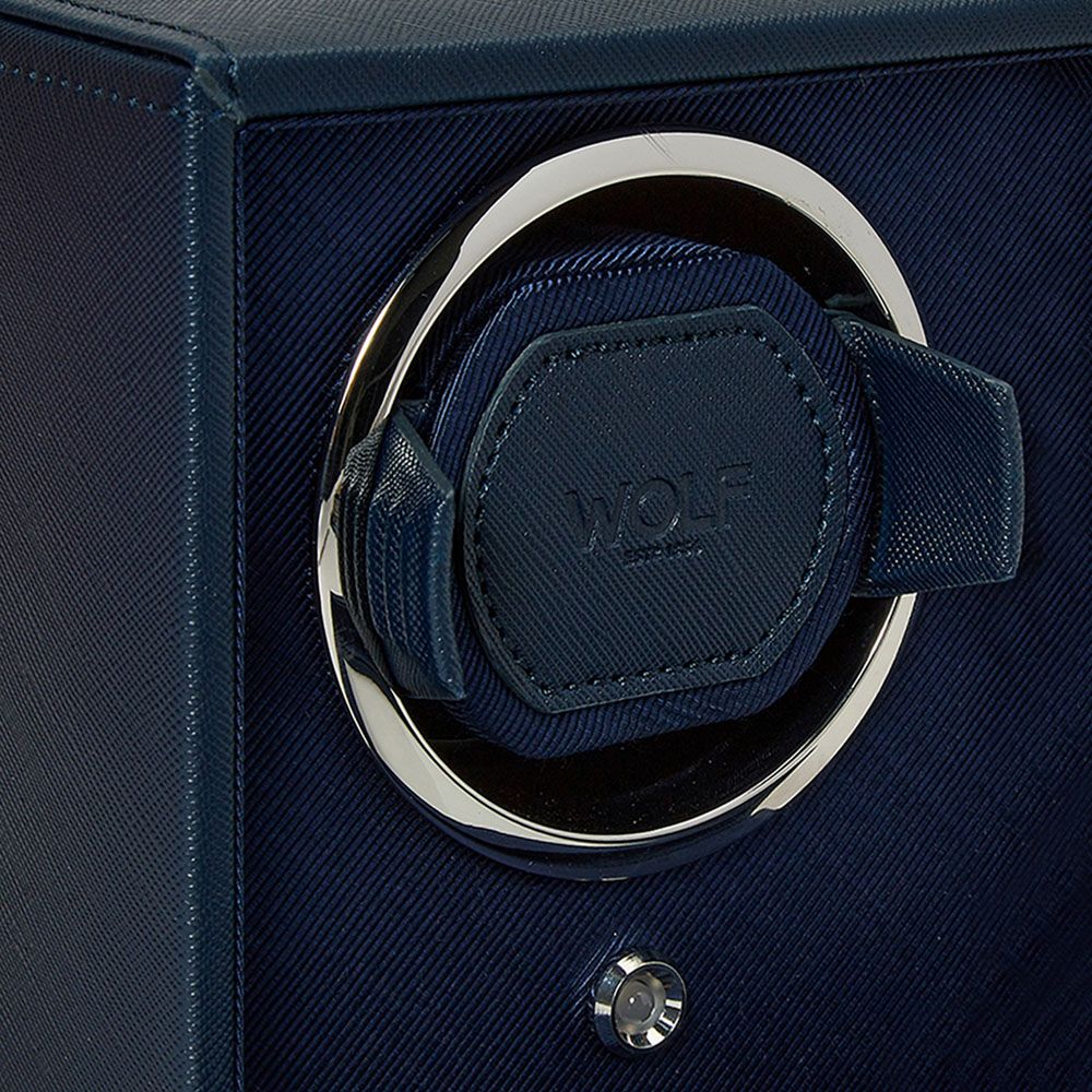 WOLF Cub Double Navy Watch Winder with Cover - ONLINE EXCLUSIVE - Image 3