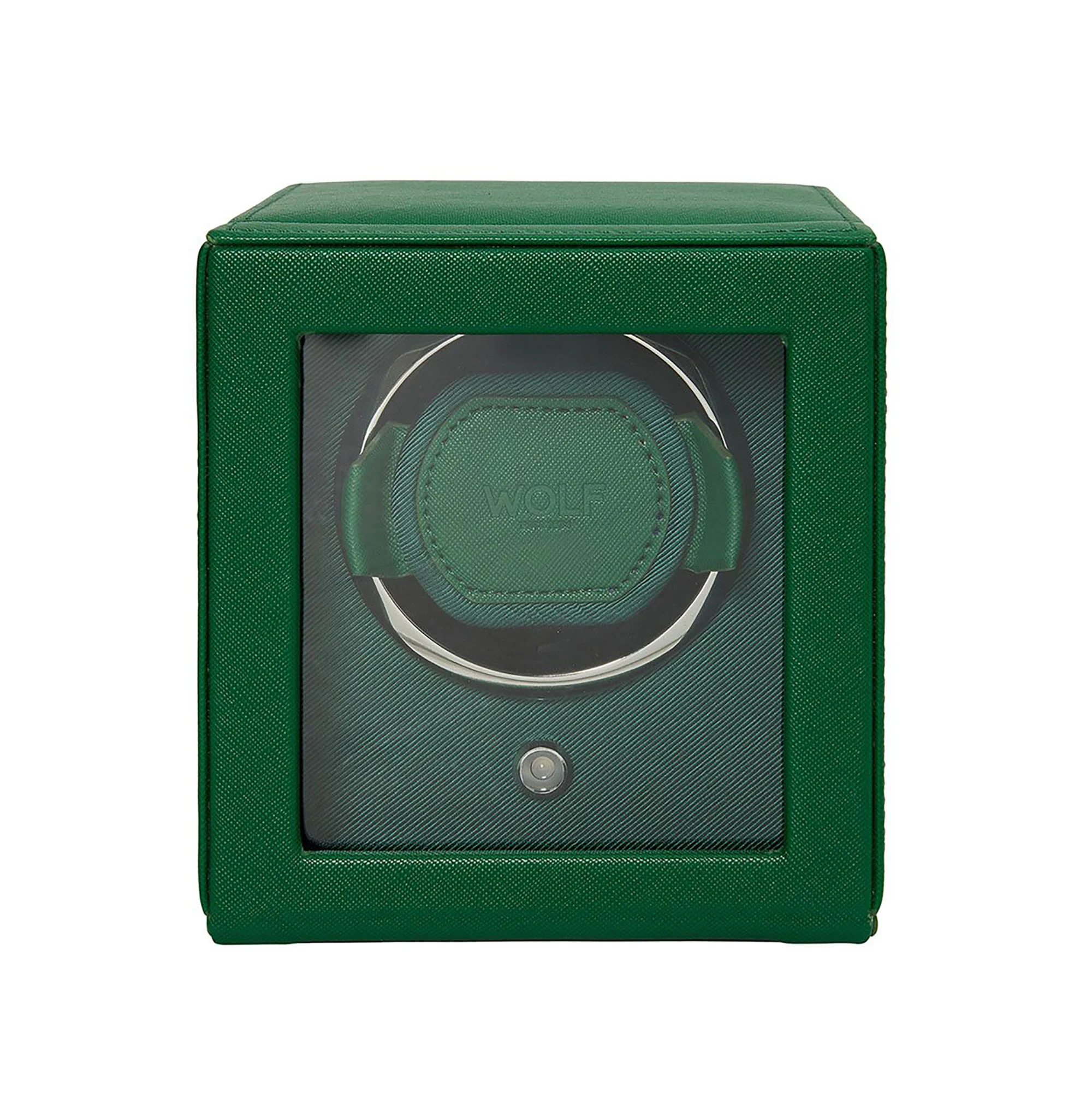 Wolf Cub Watch Winder Single Watch Green With Cover
