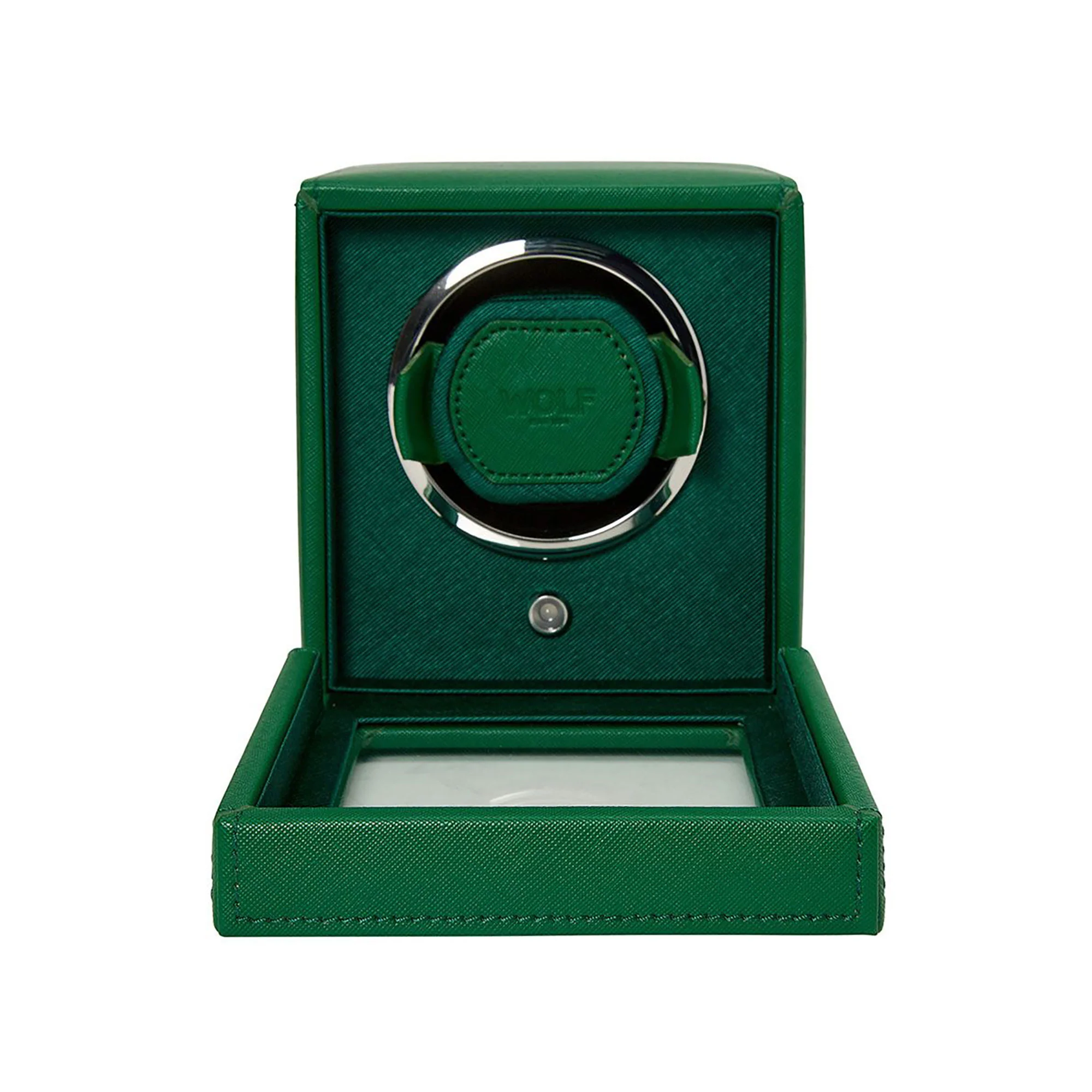 Wolf Cub Watch Winder Single Watch Green With Cover - Image 3