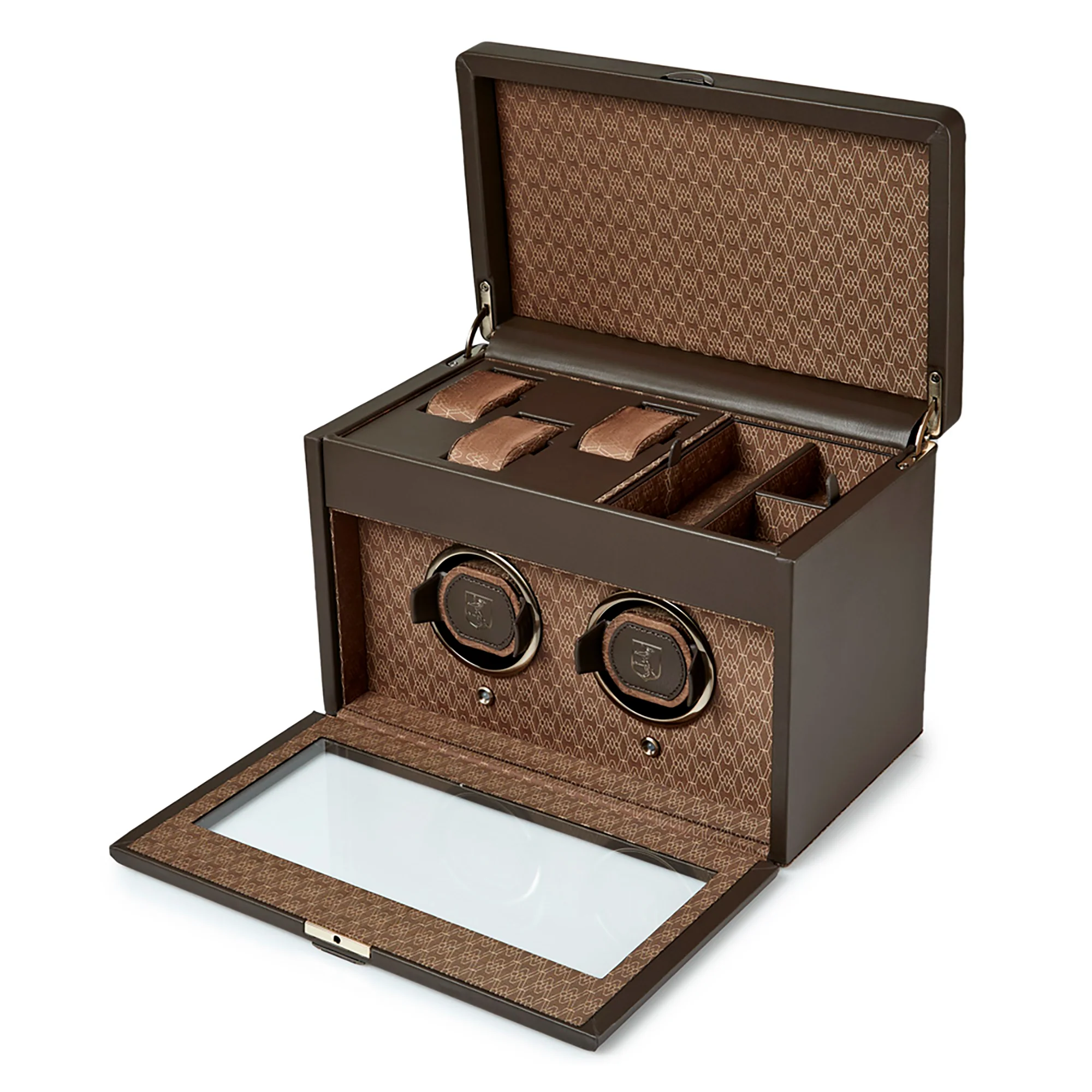 WOLF Earth Watch Winder Double Coffee - Image 4