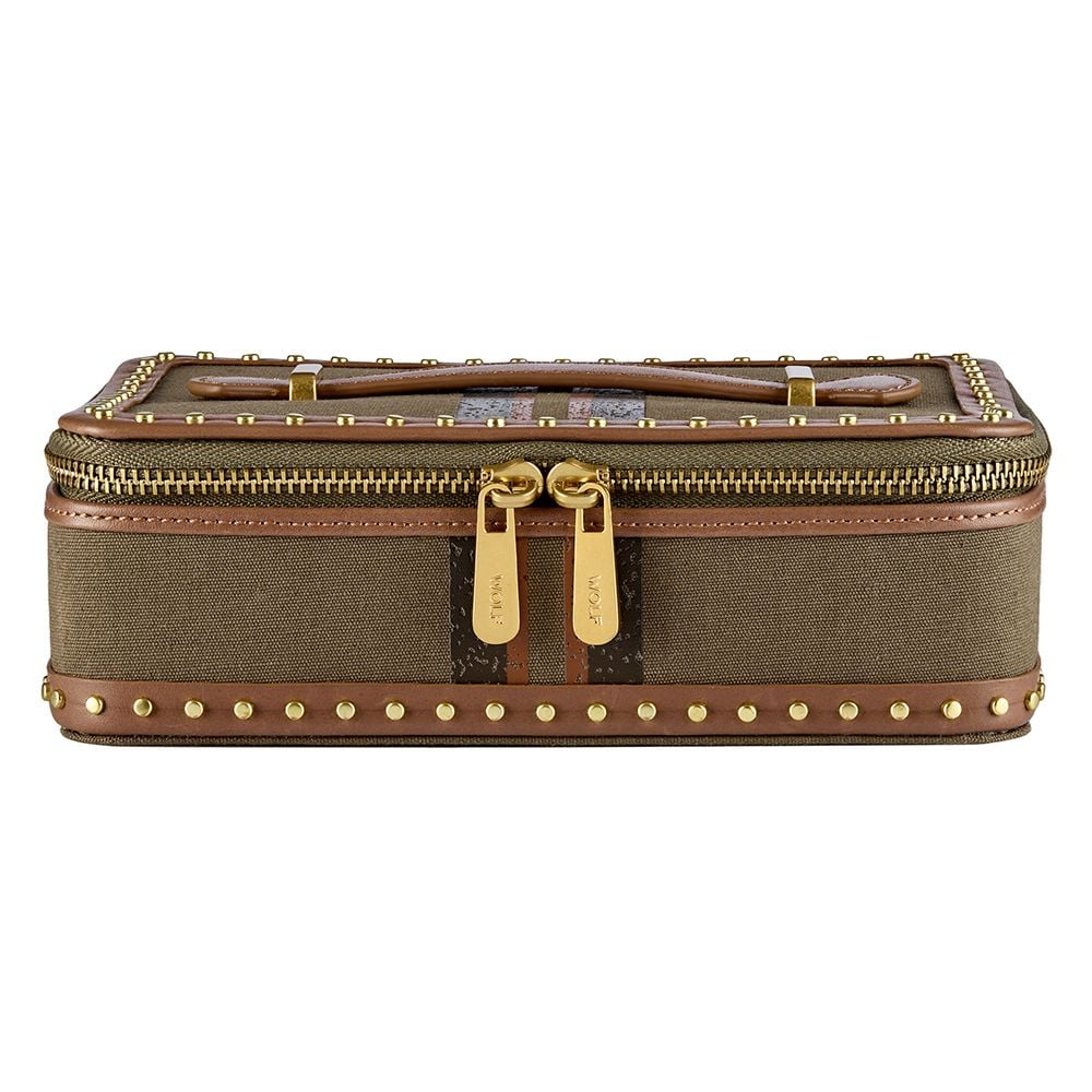 WOLF Ida 190th Anniversary Khaki Zip Jewellery Case - ONLINE EXCLUSIVE