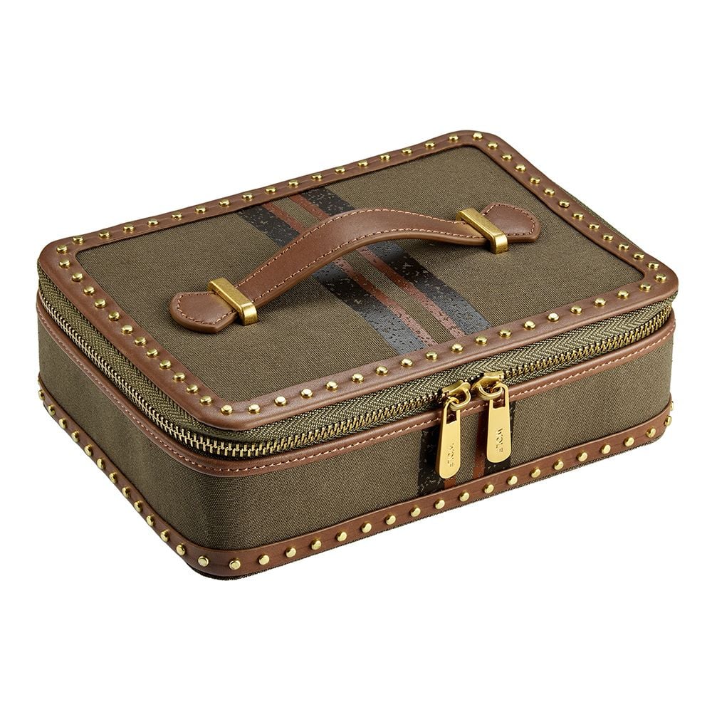 WOLF Ida 190th Anniversary Khaki Zip Jewellery Case - ONLINE EXCLUSIVE - Image 2