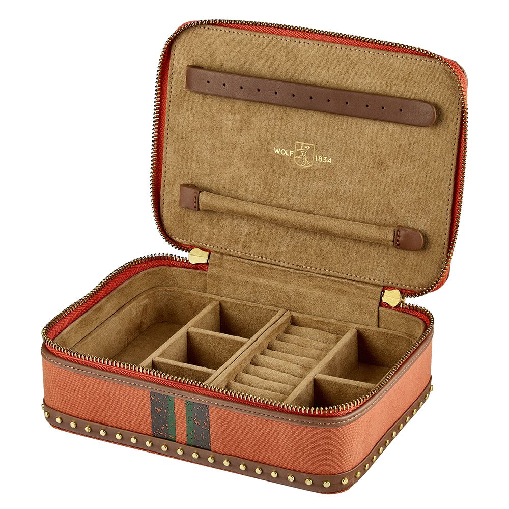 WOLF Ida 190th Anniversary Orange Zip Jewellery Case - ONLINE EXCLUSIVE - Image 2