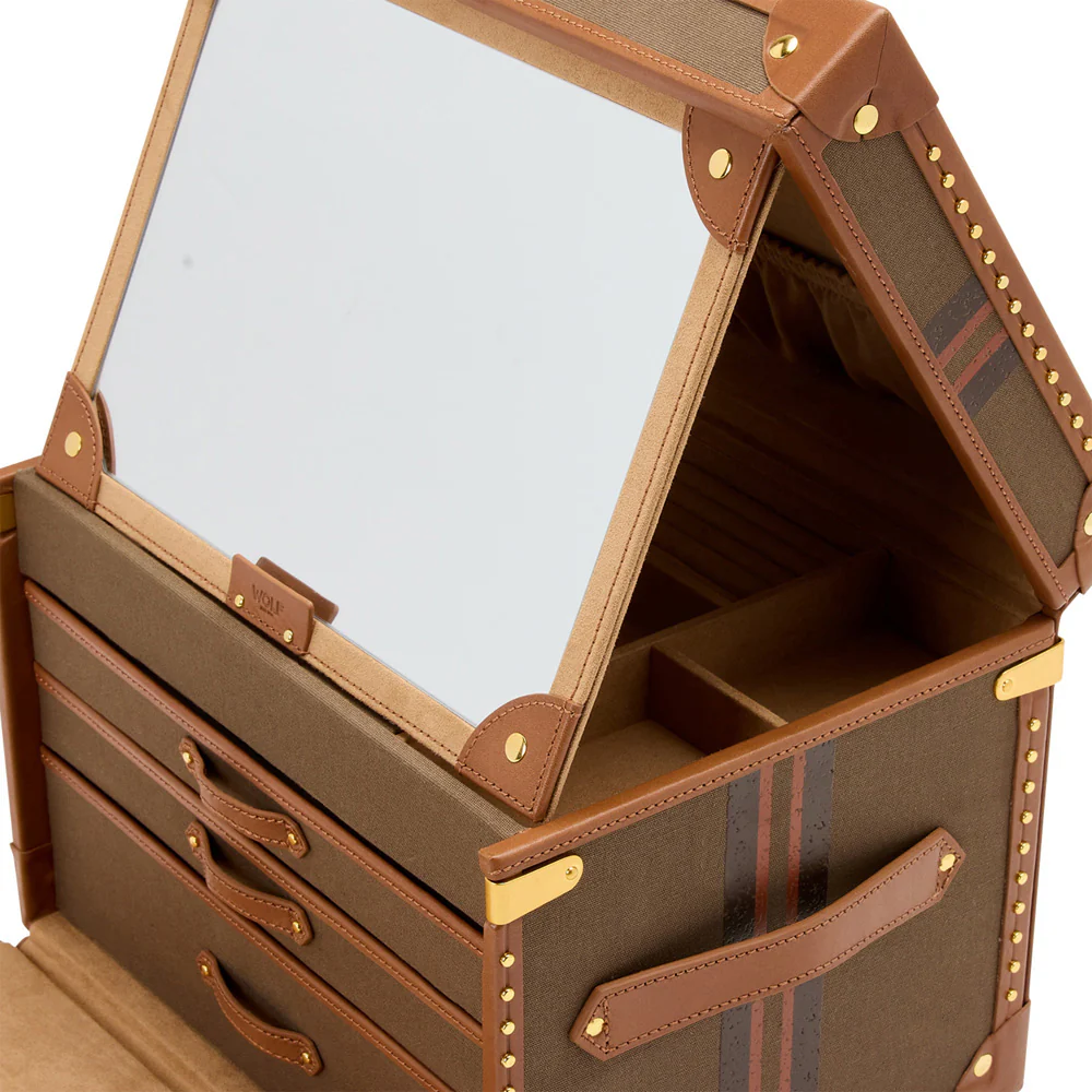 WOLF Ida 190th Anniversary Khaki Trunk Jewellery Box - Image 4