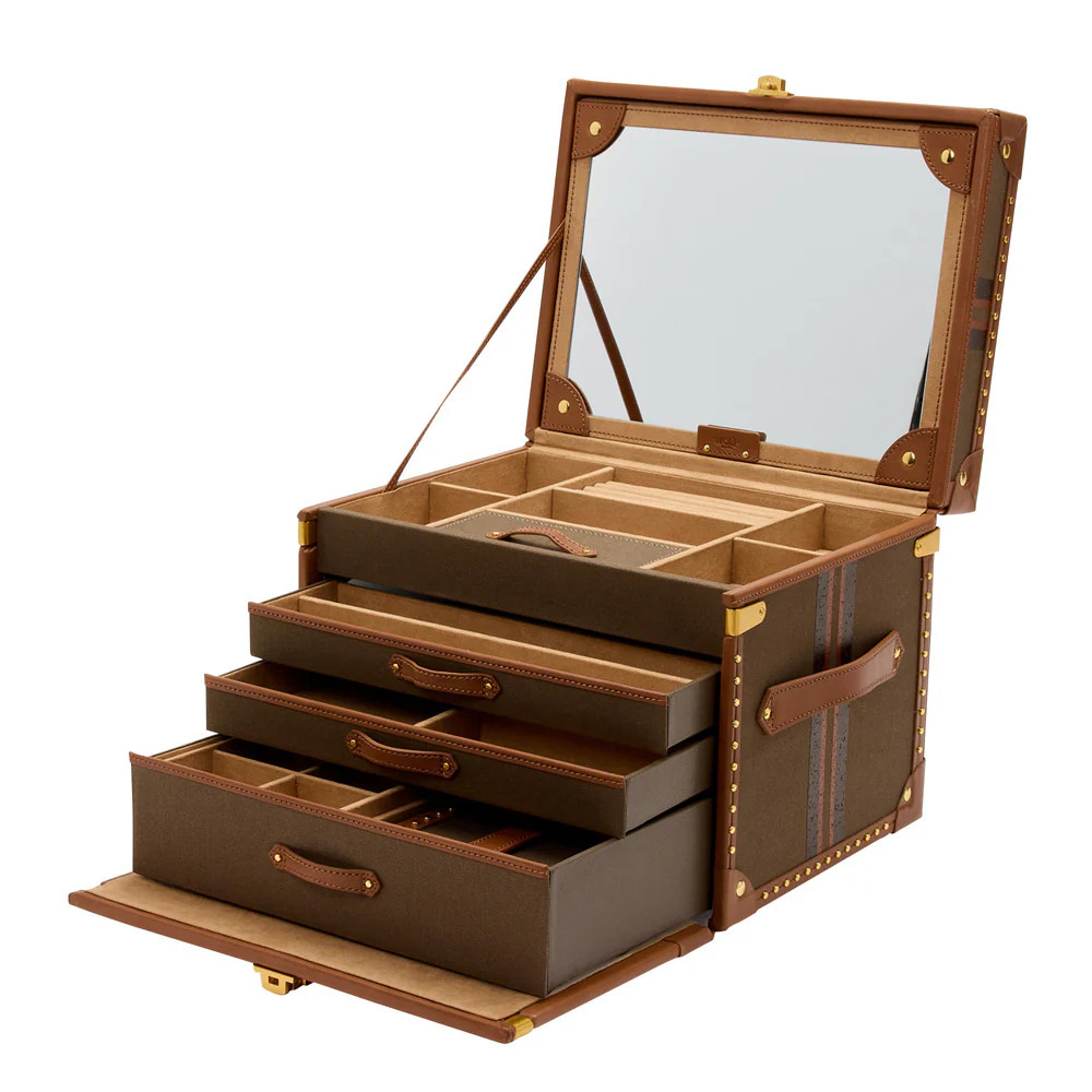 WOLF Ida 190th Anniversary Khaki Trunk Jewellery Box - Image 5