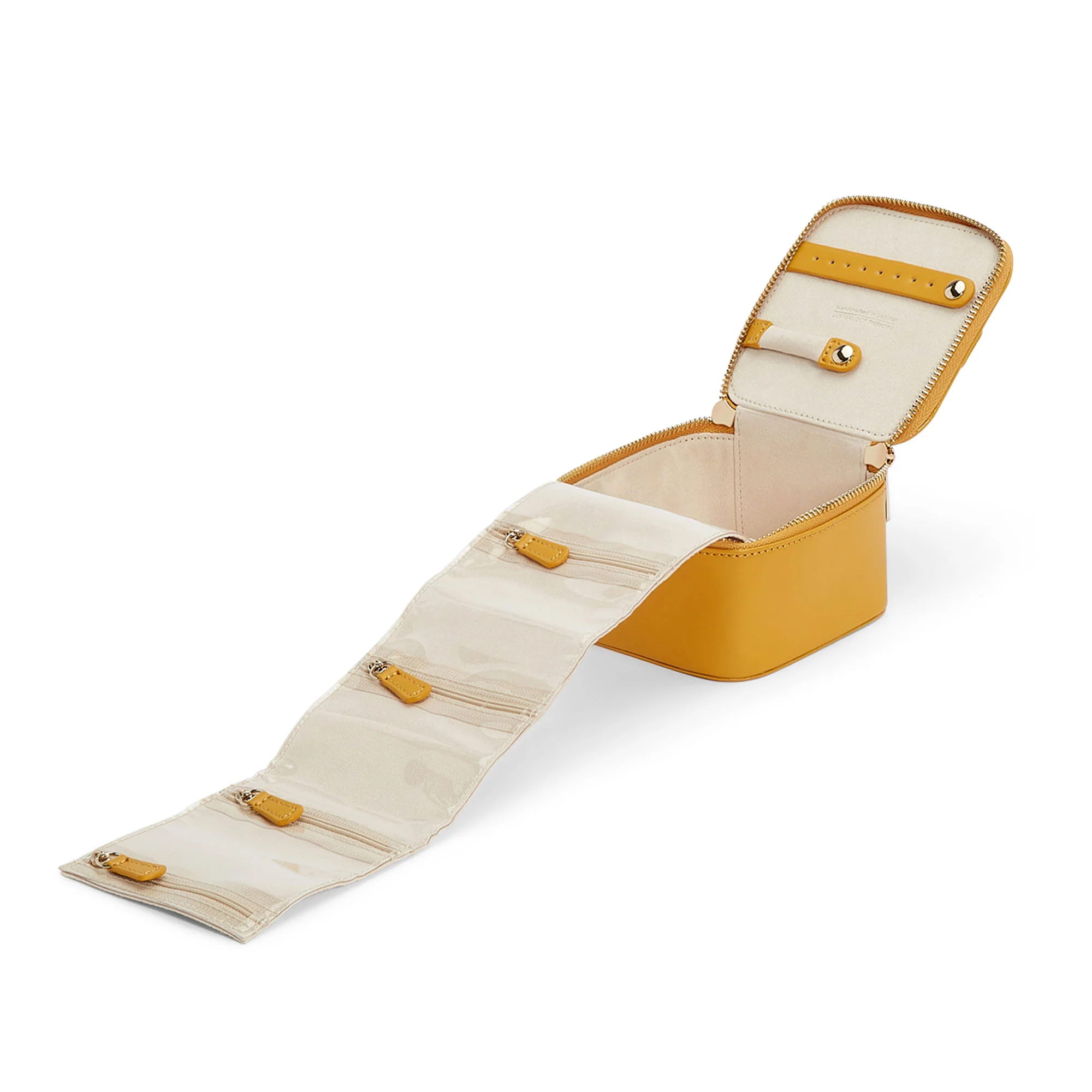 Wolf Maria Mustard Zip Jewellery Cube - Image 4