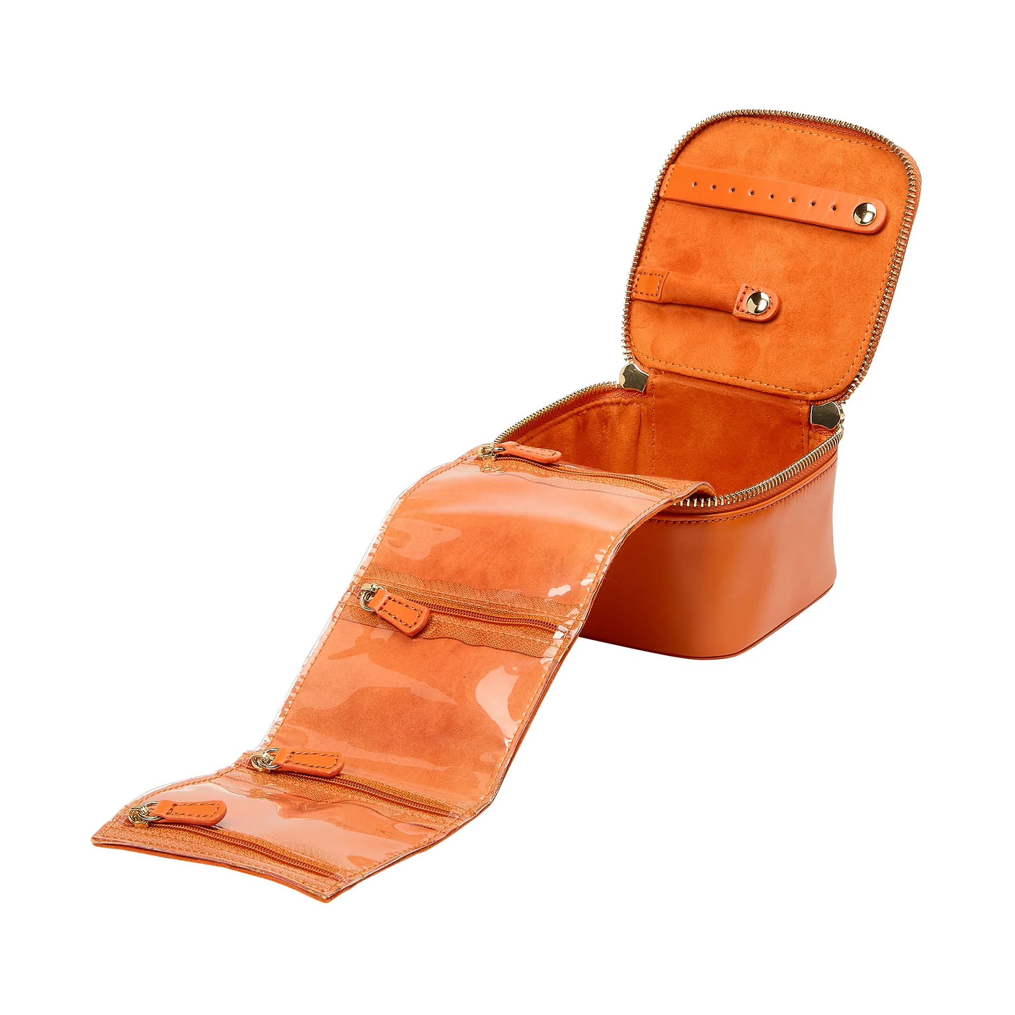 WOLF Maria Tangerine Zip Jewellery Cube - Image 3