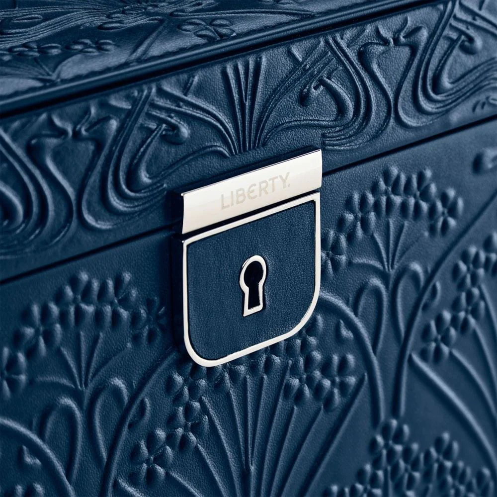 WOLF X LIBERTY All Over Ianthe Large Jewellery Box - Navy - ONLINE EXCLUSIVE - Image 2