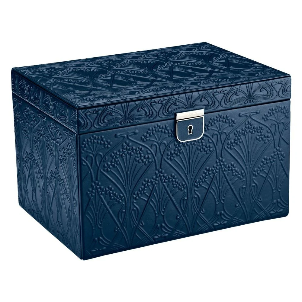 WOLF X LIBERTY All Over Ianthe Large Jewellery Box - Navy - ONLINE EXCLUSIVE - Image 6