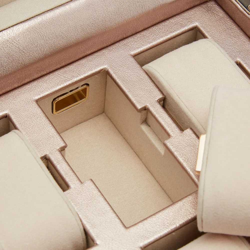WOLF Palermo 6 Piece Rose Gold Watch Box - Image 4