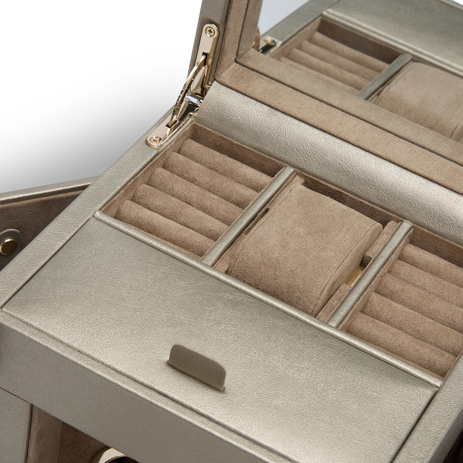 WOLF Palermo Single Watch Winder With Jewellery Storage - Image 5