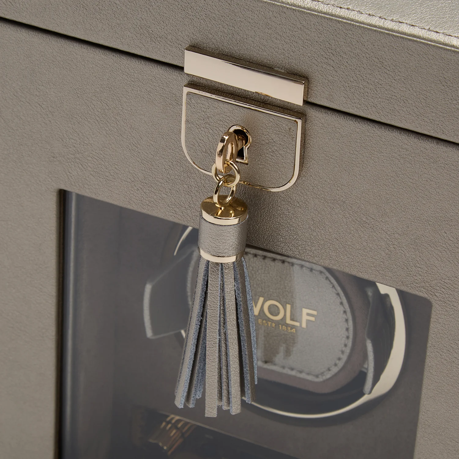 WOLF Palermo Single Watch Winder With Jewellery Storage - Image 9