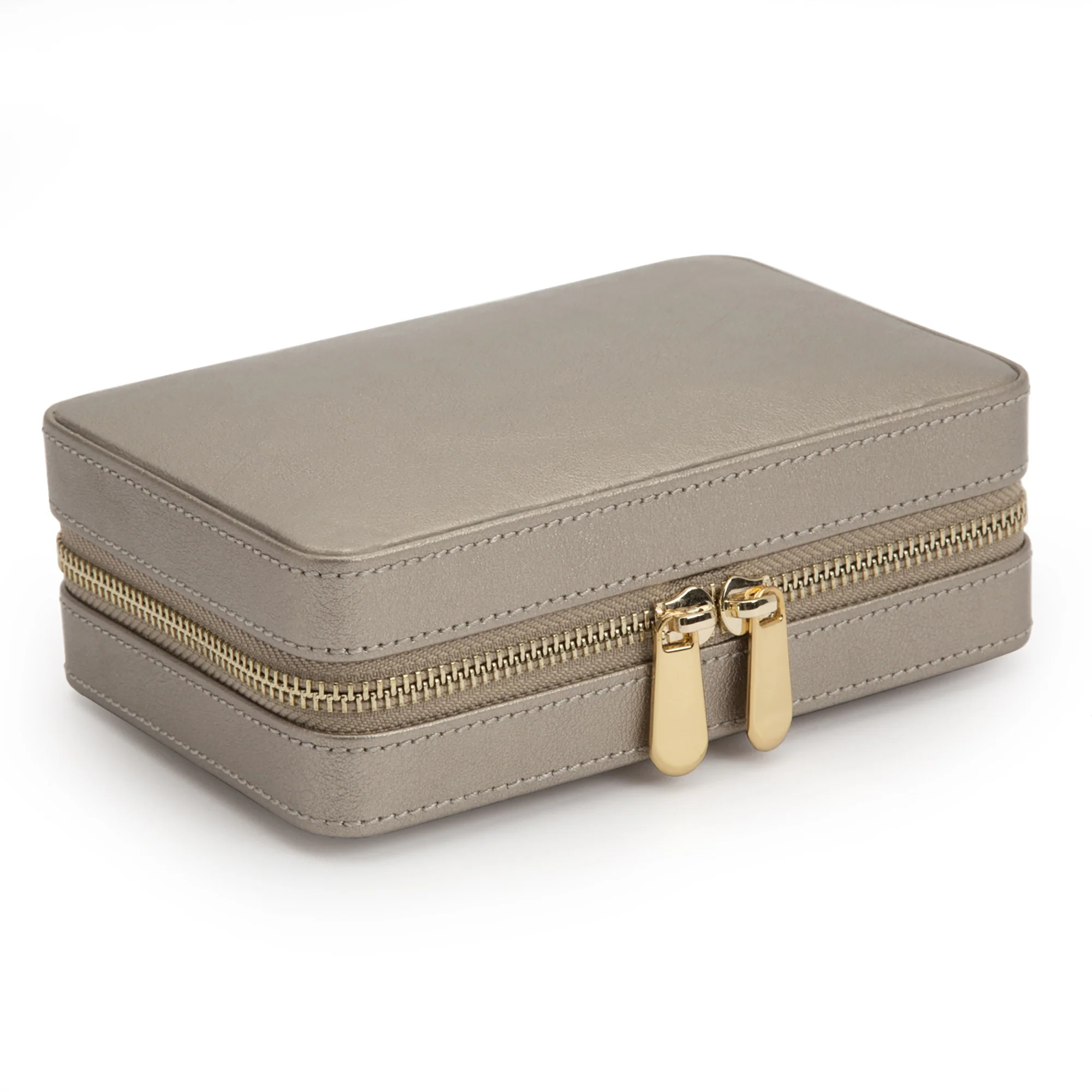 WOLF Palermo Pewter Zip Travel Jewellery Case - Image 3