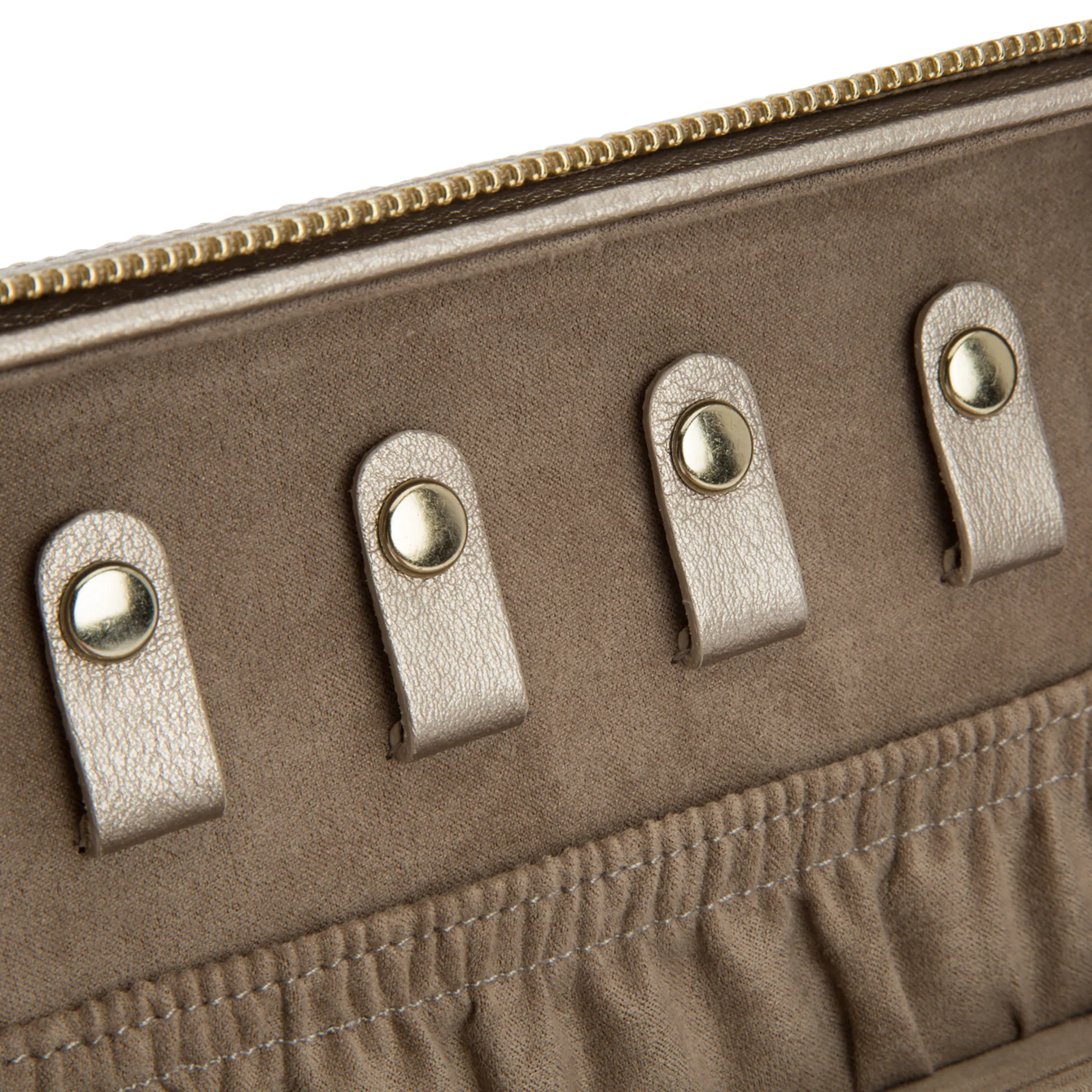 WOLF Palermo Pewter Zip Travel Jewellery Case - Image 5