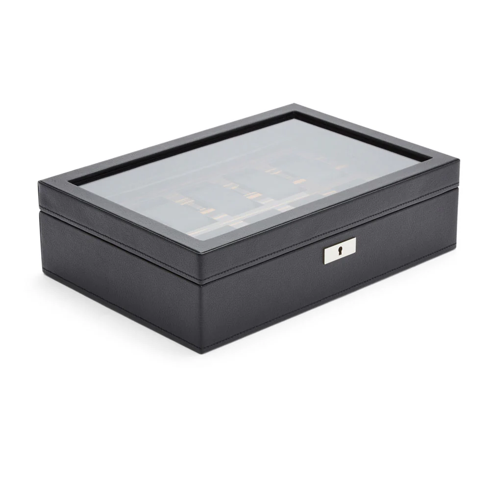 WOLF Roadster 10 Piece Black Watch Box - Image 3