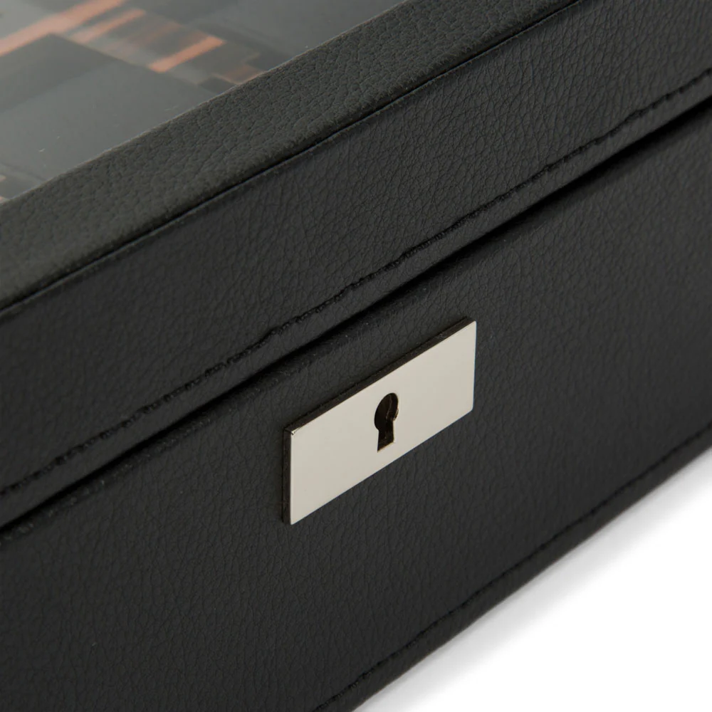 WOLF Roadster 10 Piece Black Watch Box - Image 5