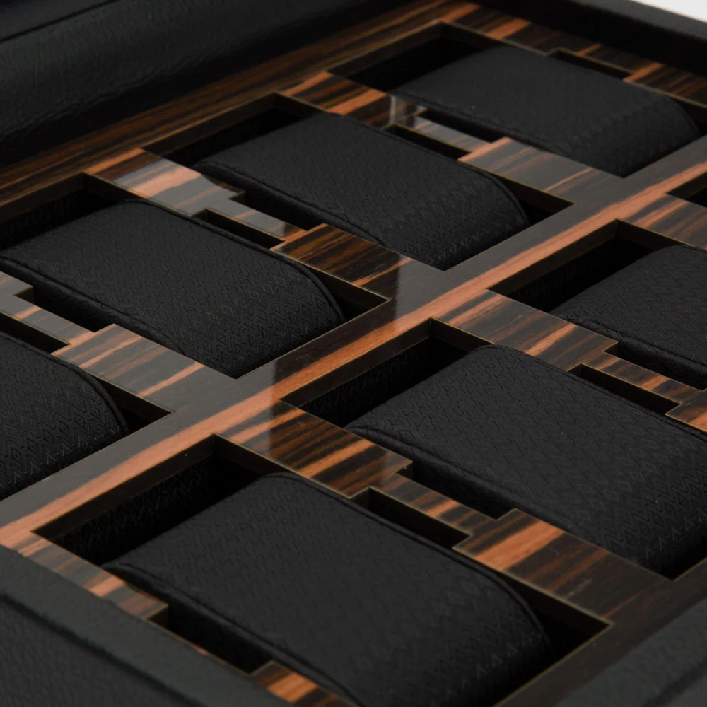 WOLF Roadster 8 Piece Black Watch Box - Image 4