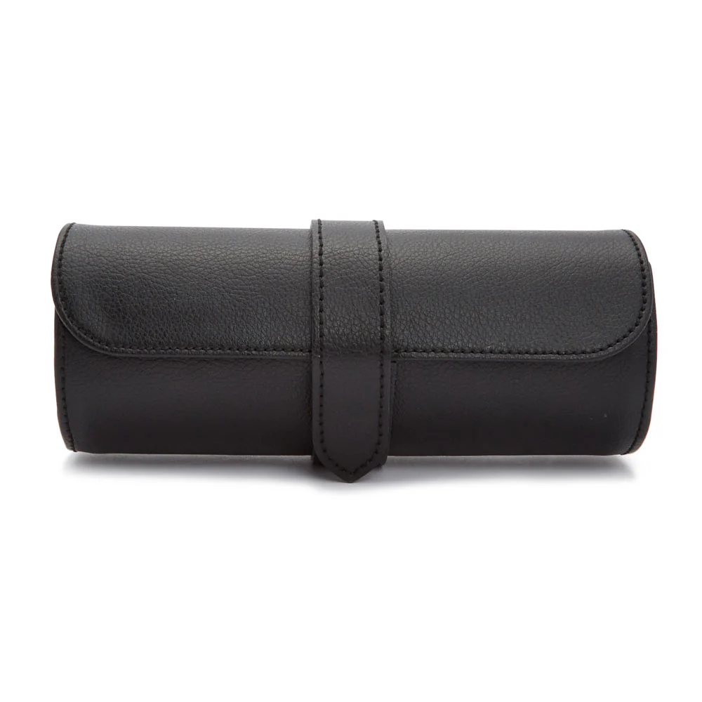 WOLF Roadster Black Triple Watch Roll
