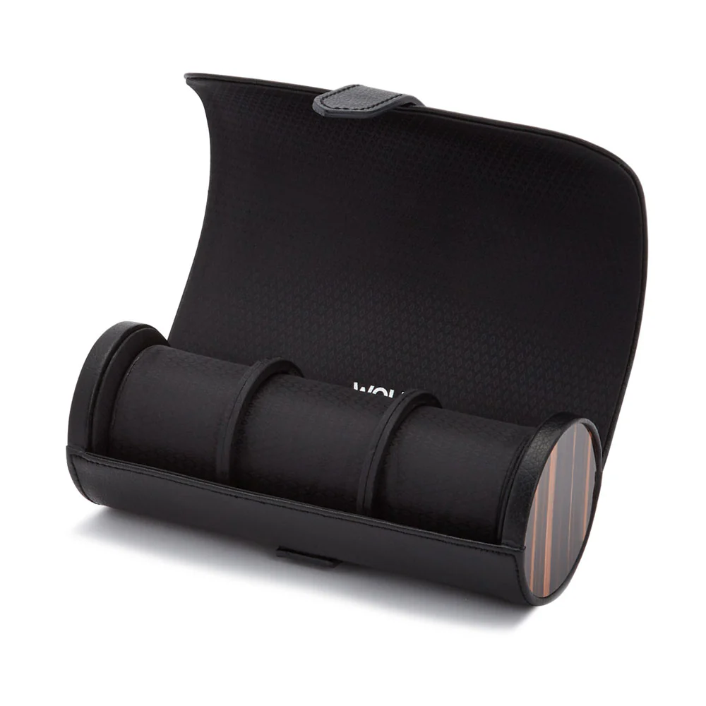 WOLF Roadster Black Triple Watch Roll - Image 2
