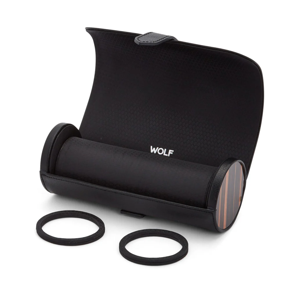 WOLF Roadster Black Triple Watch Roll - Image 3