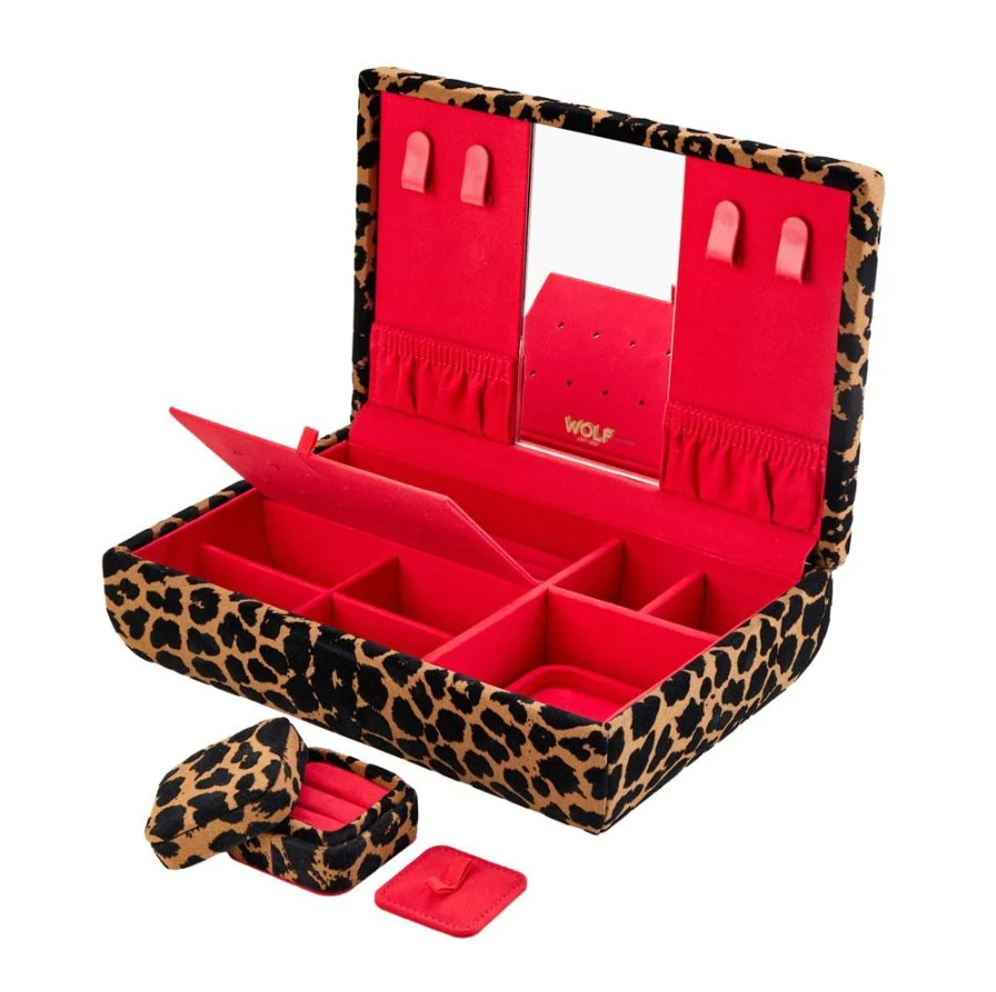Wolf Savanna Leopard Print Medium Jewellery Box - Image 2