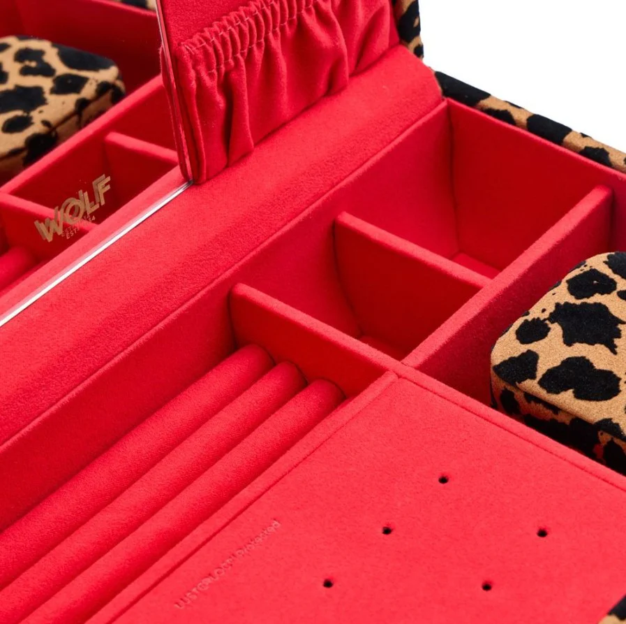 Wolf Savanna Leopard Print Medium Jewellery Box - Image 3
