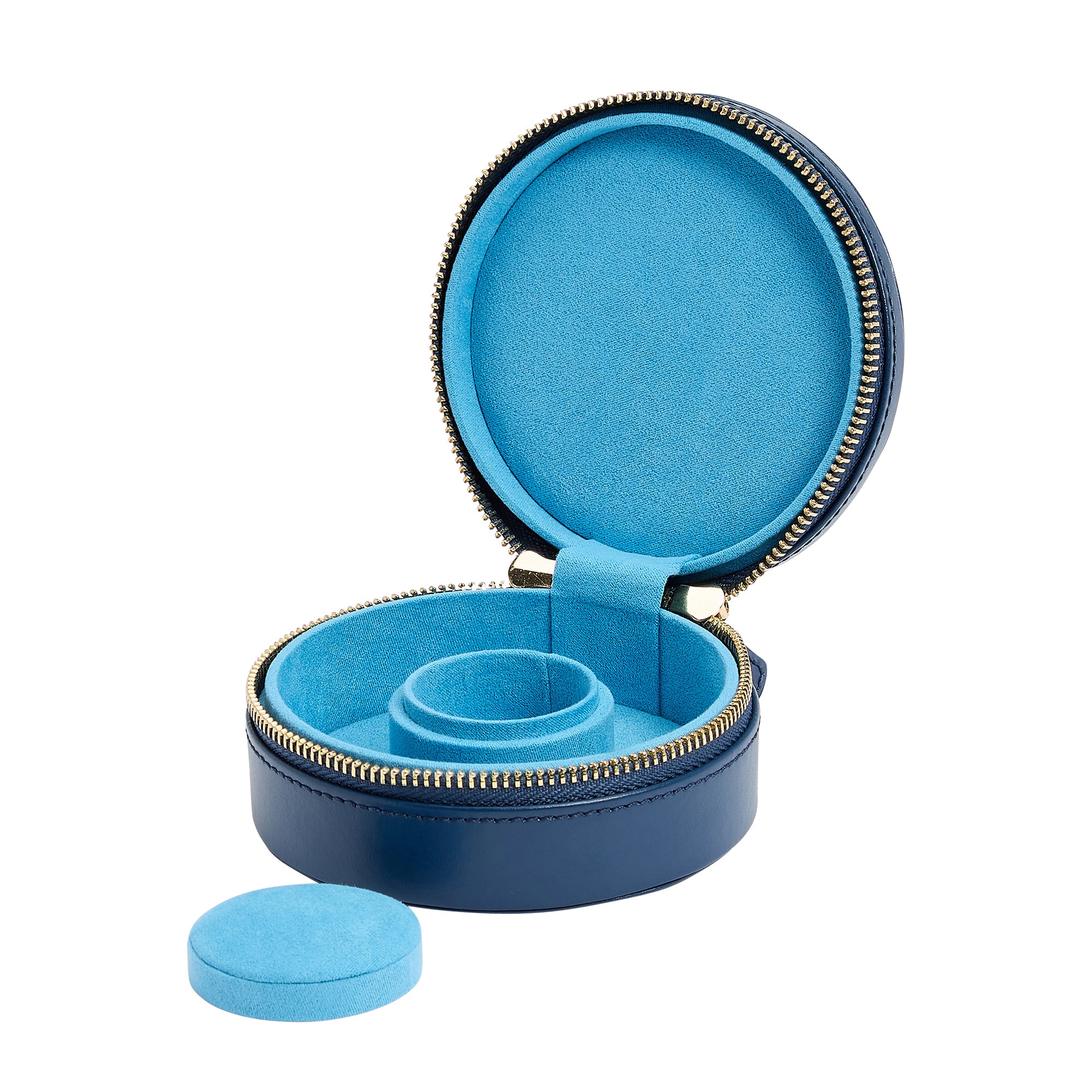 WOLF Sophia Indigo Round Mini Zip Case - Image 4