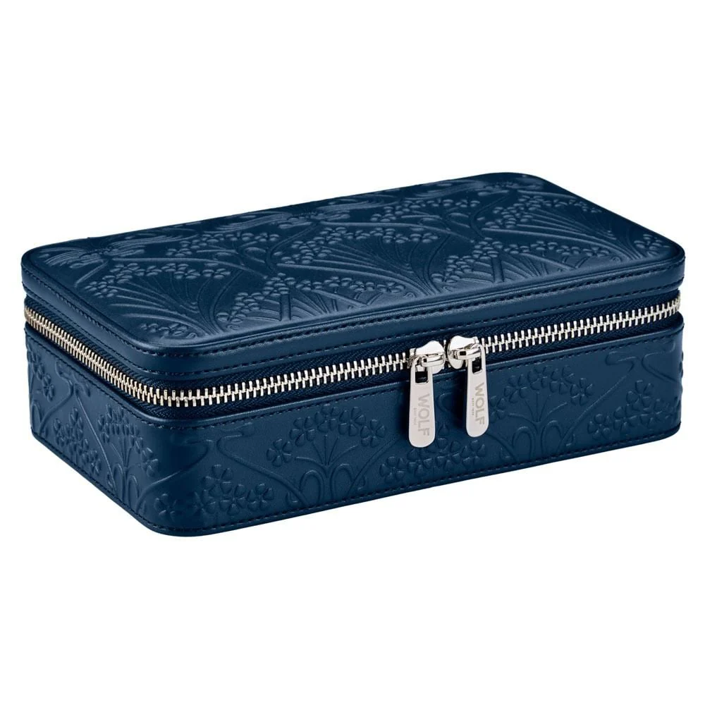 WOLF X LIBERTY All Over Ianthe Medium Jewellery Zip Case - Navy - Image 2