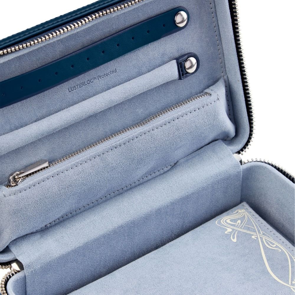 WOLF X LIBERTY All Over Ianthe Medium Jewellery Zip Case - Navy - Image 5