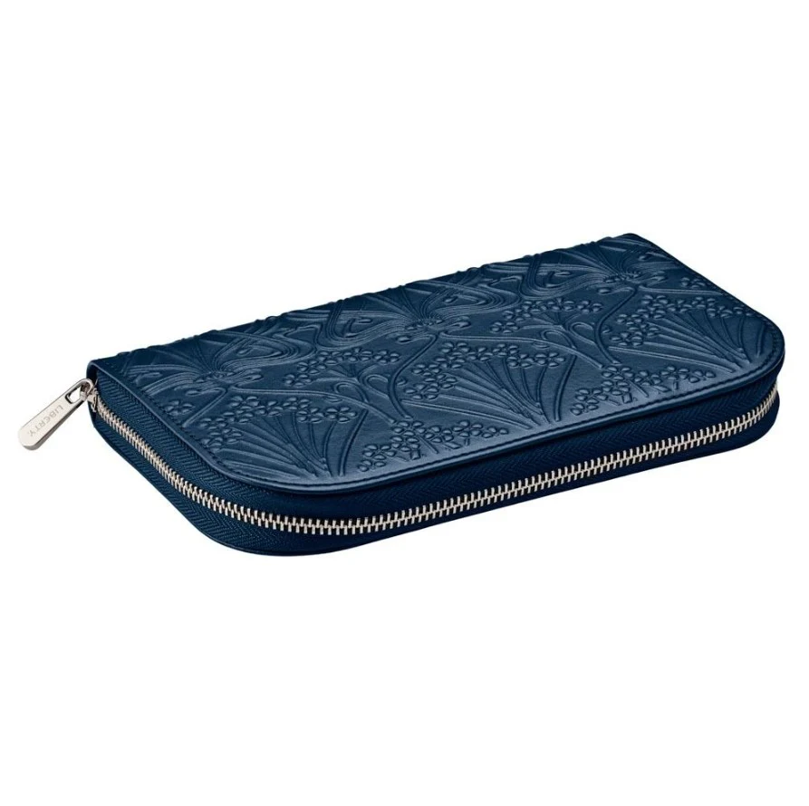 WOLF X LIBERTY All Over Ianthe Travel Jewellery Portfolio - Navy - Image 2
