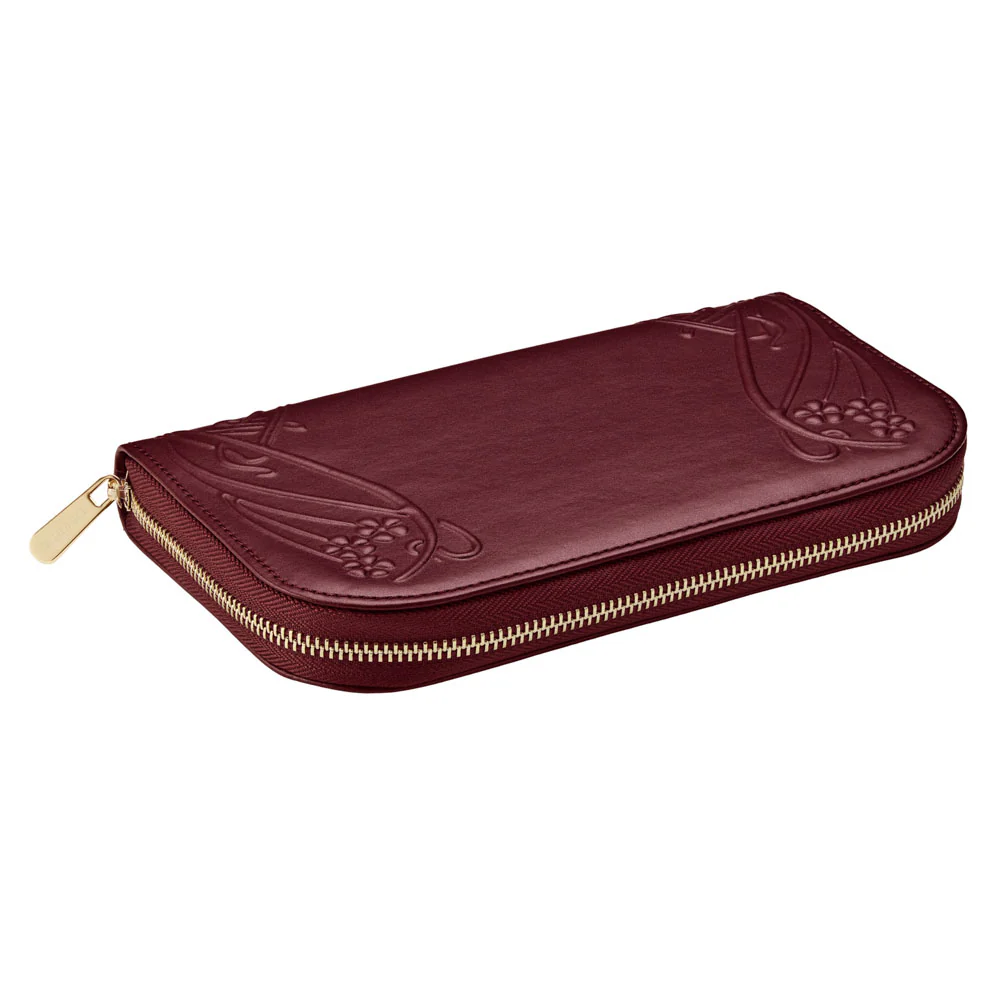 WOLF X LIBERTY Ianthe Burgundy Travel Jewellery Portfolio - Image 3