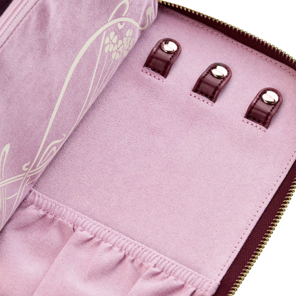 WOLF X LIBERTY Ianthe Burgundy Travel Jewellery Portfolio - Image 4