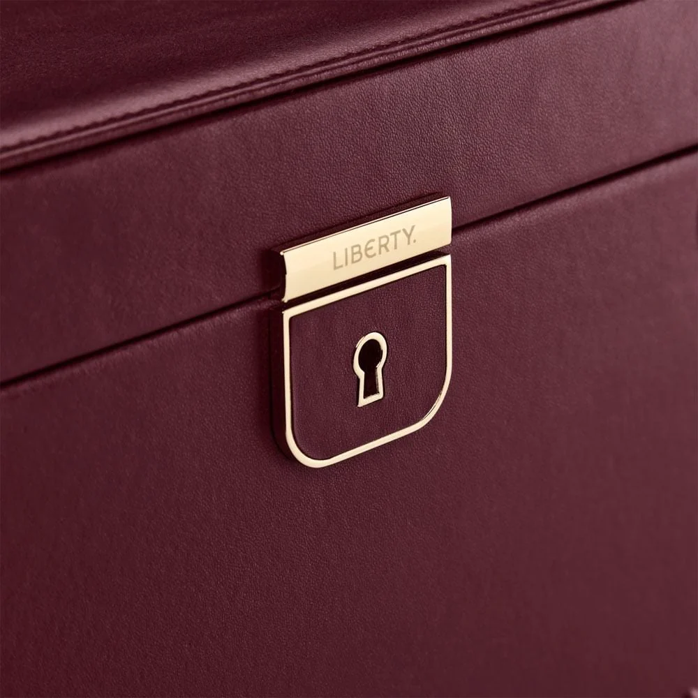 WOLF X LIBERTY Ianthe Large Jewellery Box - Burgundy- ONLINE EXCLUSIVE - Image 2