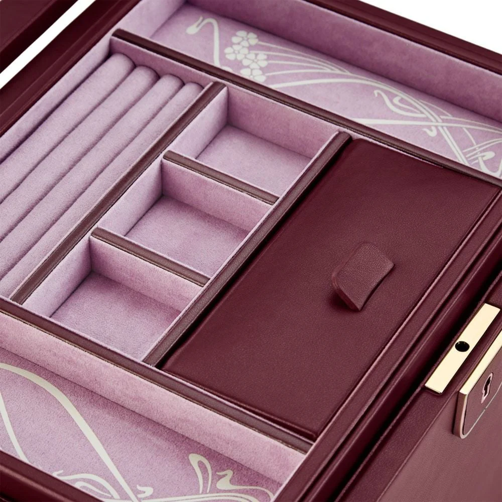 WOLF X LIBERTY Ianthe Large Jewellery Box - Burgundy- ONLINE EXCLUSIVE - Image 4
