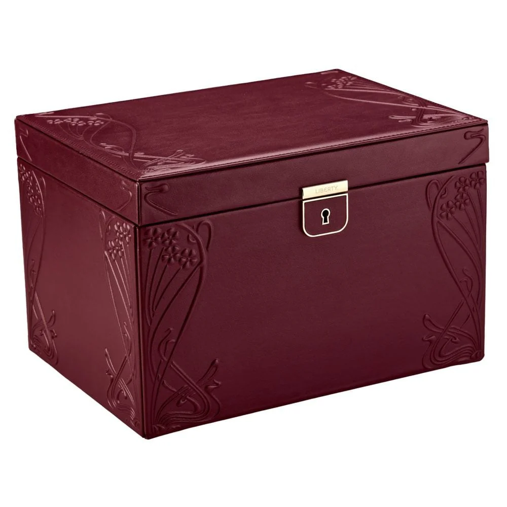 WOLF X LIBERTY Ianthe Large Jewellery Box - Burgundy- ONLINE EXCLUSIVE - Image 5