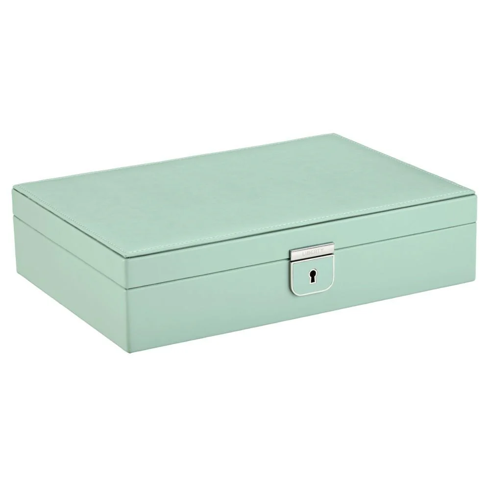 WOLF X LIBERTY Julia Interior Print Medium Jewellery Box - Sage Green - Image 2
