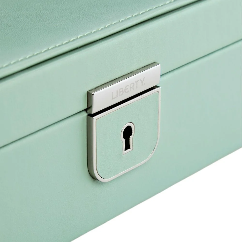 WOLF X LIBERTY Julia Interior Print Medium Jewellery Box - Sage Green - Image 5