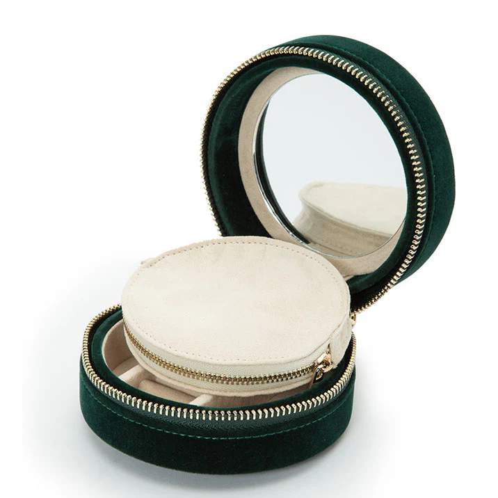 WOLF Zoe Forest Round Travel Zip Jewellery Case - Image 2