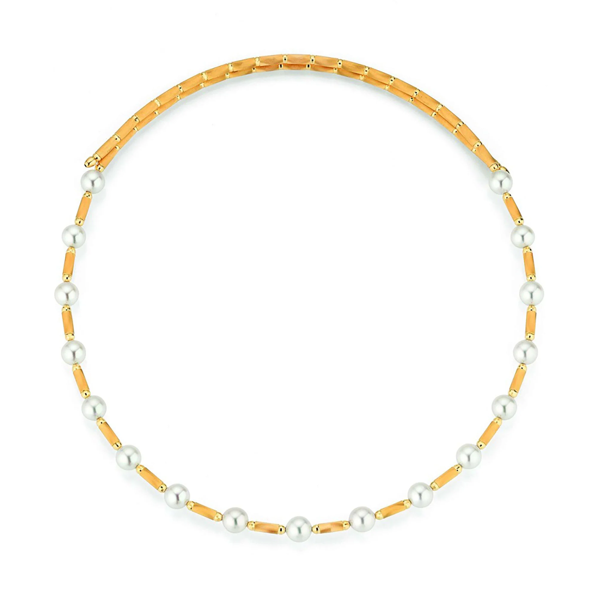 Yana Nesper Akoya Pearl 18ct Yellow Gold Magnetic Necklace