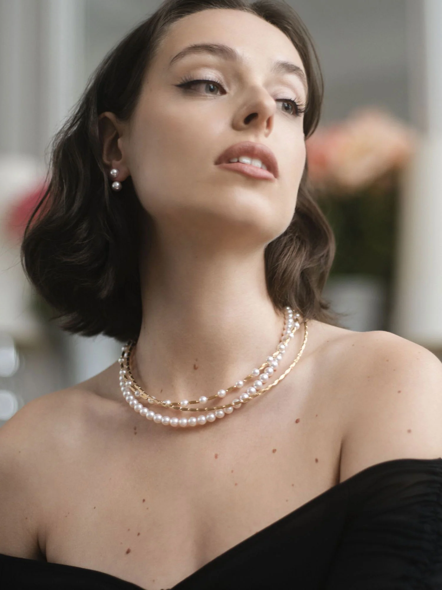 Yana Nesper Akoya Pearl 18ct Yellow Gold Magnetic Necklace - Image 2