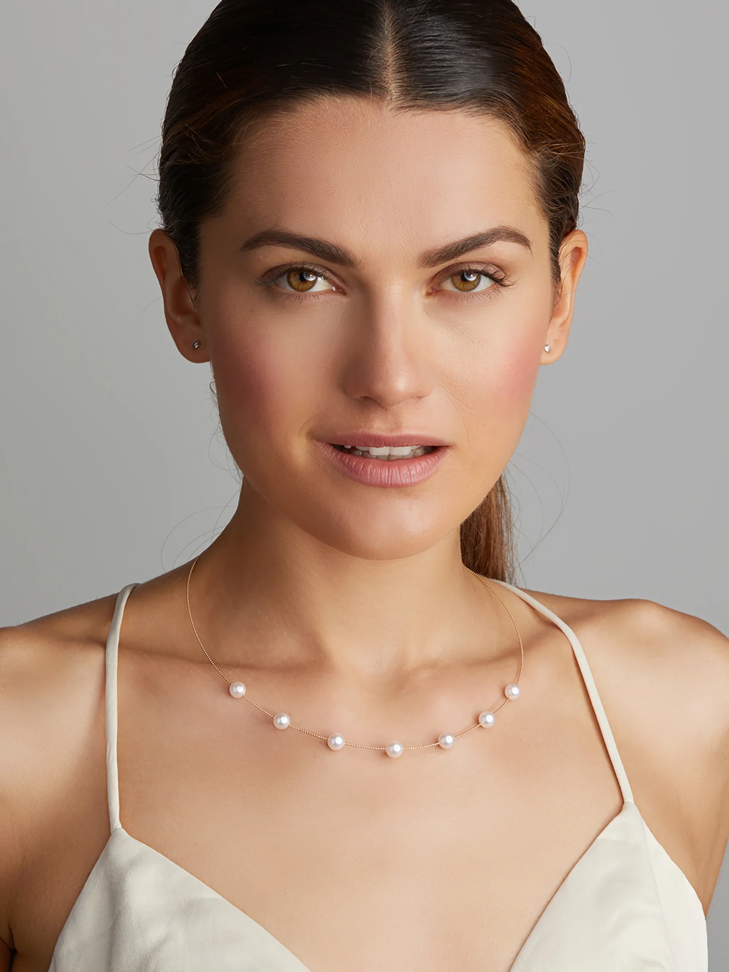 Yana Nesper Akoya Pearl 18ct Yellow Gold Slim Choker Necklace - Image 2