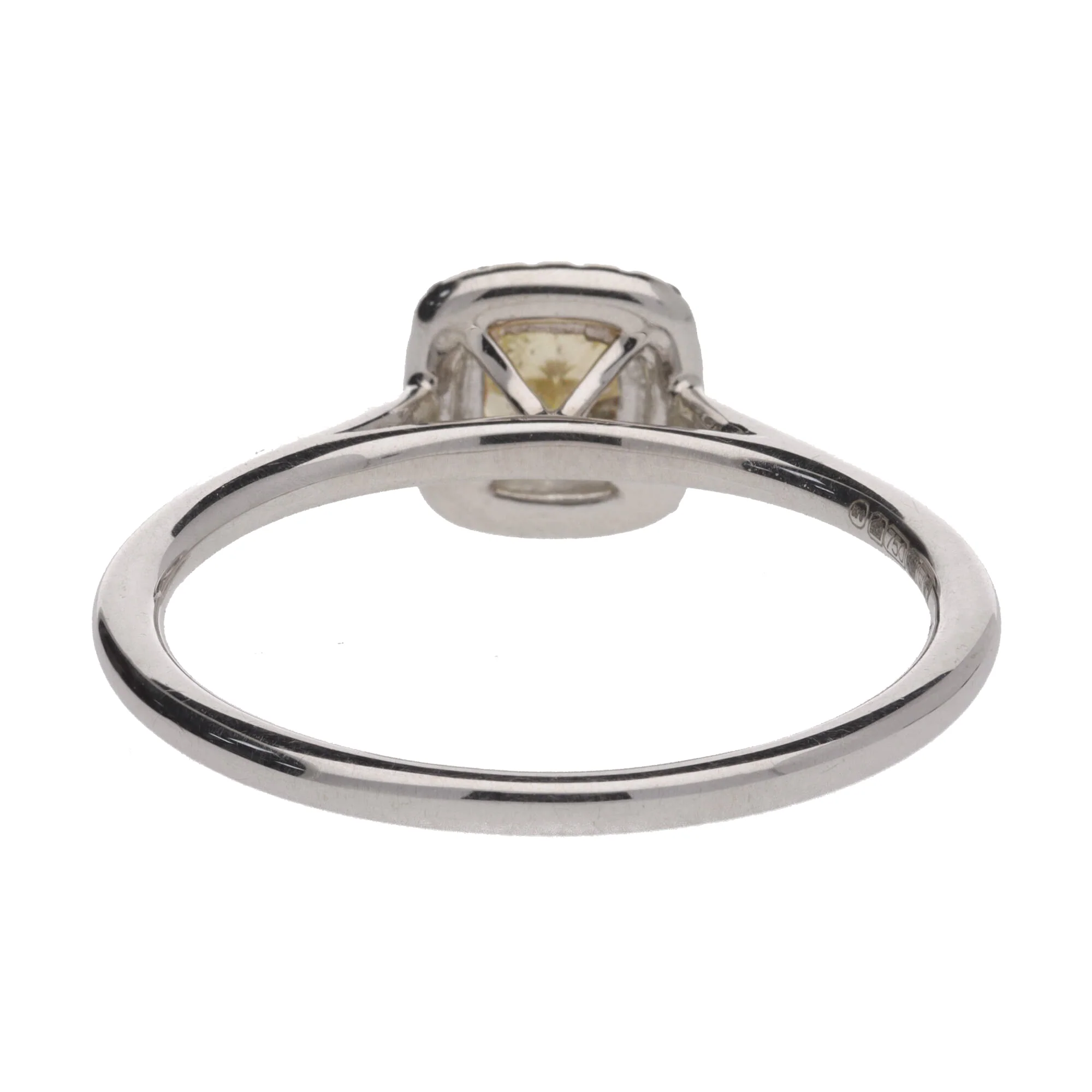Yellow Diamond 18ct Yellow and White Gold Cluster Ring - Image 3