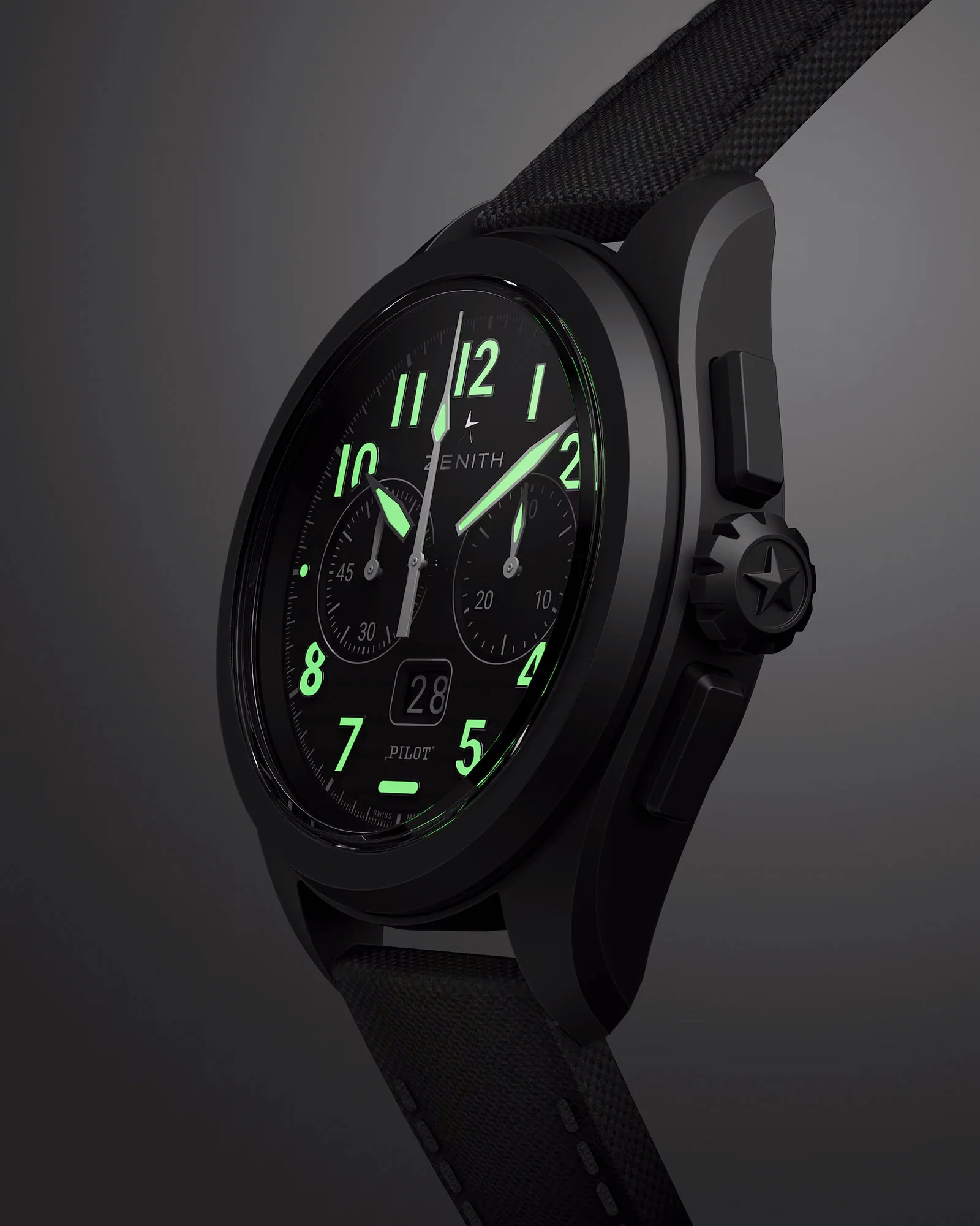 Zenith Pilot Big Date Flyback 42.5mm Automatic Watch 49.4000.3652/21.I001 - Image 3